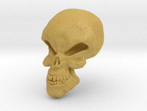 Little Scary Skull in Tan Fine Detail Plastic