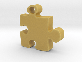 Puzzle piece in Tan Fine Detail Plastic