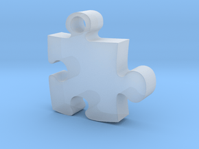 Puzzle piece in Clear Ultra Fine Detail Plastic