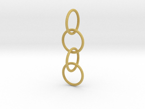 Chain earrings in Tan Fine Detail Plastic