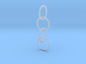 Chain earrings in Clear Ultra Fine Detail Plastic