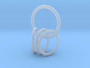 4 rings  in Clear Ultra Fine Detail Plastic