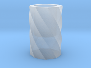Twisted polygon vase in Clear Ultra Fine Detail Plastic
