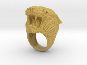 Tiger ring size 7 3/4 in Tan Fine Detail Plastic