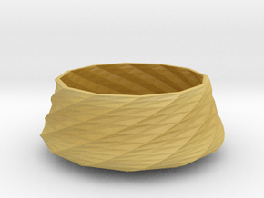 Twisted bowl in Tan Fine Detail Plastic