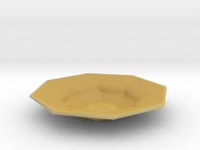Sharp edges plate in Tan Fine Detail Plastic