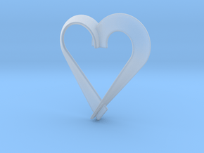 Heart Shaped Pendant in Clear Ultra Fine Detail Plastic