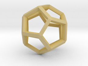 3D Honeycomb  in Tan Fine Detail Plastic