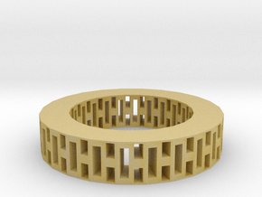 Rectangle holes bracelet in Tan Fine Detail Plastic