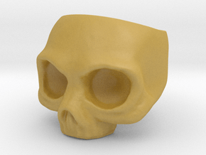 Skull Ring in Tan Fine Detail Plastic