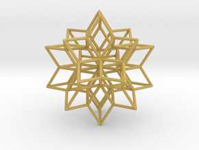 Rhombic Hexecontahedron, 1.65mm round struts in Tan Fine Detail Plastic
