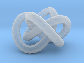 Triple Faceted Torus Knot in Clear Ultra Fine Detail Plastic
