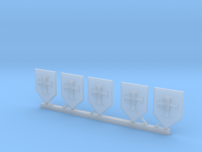 Crusader Shields in Clear Ultra Fine Detail Plastic