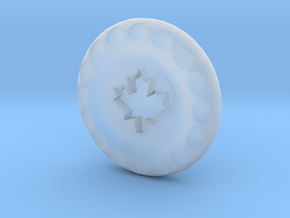 Golf Ball Marker Maple Leaf in Clear Ultra Fine Detail Plastic