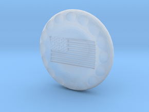 Golf Ball Marker USA Flag in Clear Ultra Fine Detail Plastic