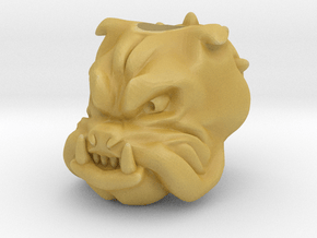 Bulldog - Paracord Bead resized to 6mm in Tan Fine Detail Plastic