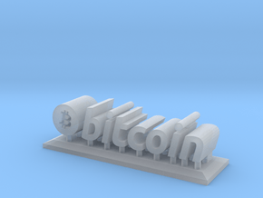 Bitcoin Microstand in Clear Ultra Fine Detail Plastic