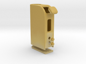 Box Mod With Dual 18650 Pack & DOOR & Buttons in Tan Fine Detail Plastic