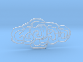 Cloud Pendant in Clear Ultra Fine Detail Plastic