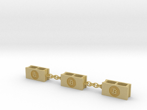 Bitcoin Blockchain in Tan Fine Detail Plastic