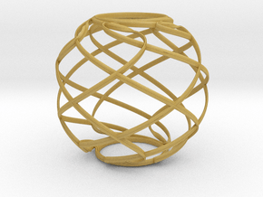 Ribbon Sphere in Tan Fine Detail Plastic
