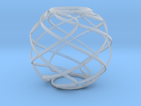 Ribbon Sphere in Clear Ultra Fine Detail Plastic