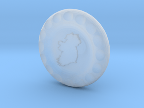 Golf Ball Marker Ireland Map in Clear Ultra Fine Detail Plastic
