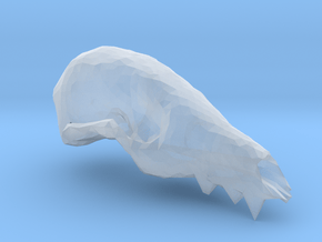 Fox Skull 3D Scan in Clear Ultra Fine Detail Plastic