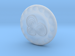 Golf Ball Marker Celtic in Clear Ultra Fine Detail Plastic