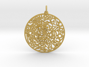  Zendala pendant in Tan Fine Detail Plastic