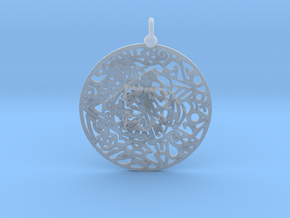  Zendala pendant in Clear Ultra Fine Detail Plastic
