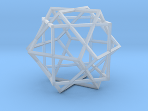 3 Cube Compound in Clear Ultra Fine Detail Plastic