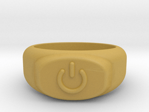 Power Ring  in Tan Fine Detail Plastic
