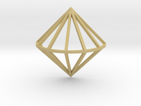 3D Diamond With Center Band in Tan Fine Detail Plastic