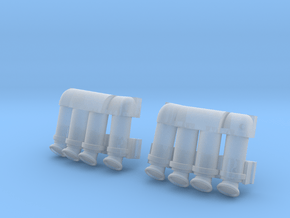 3d Shuttle SRB Tubes in Clear Ultra Fine Detail Plastic