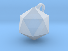 Icosahedron - Pendant in Clear Ultra Fine Detail Plastic
