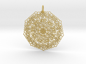 Love Mandala Pendant in Tan Fine Detail Plastic