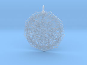 Love Mandala Pendant in Clear Ultra Fine Detail Plastic