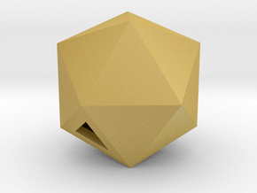 Icosahedron - small / hollow in Tan Fine Detail Plastic