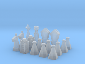 Chess Set 1/2 in Clear Ultra Fine Detail Plastic