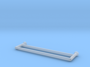 Towel Rail Double 1:12 in Clear Ultra Fine Detail Plastic