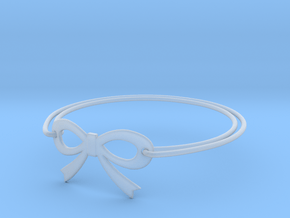 Bow Bracelet in Clear Ultra Fine Detail Plastic