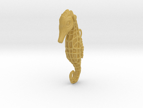 Seahorse Pendant in Tan Fine Detail Plastic