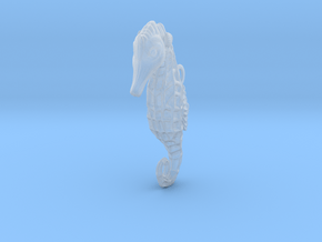 Seahorse Pendant in Clear Ultra Fine Detail Plastic