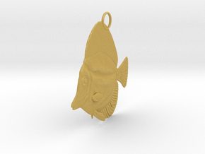 Fish Pendant in Tan Fine Detail Plastic