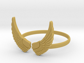 Wings Ring in Tan Fine Detail Plastic