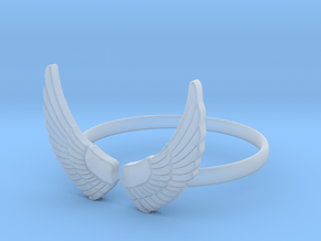 Wings Ring in Clear Ultra Fine Detail Plastic