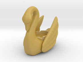 Swan Ashtray in Tan Fine Detail Plastic