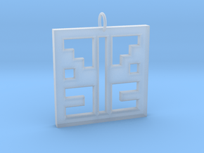Square Angel Pendant in Clear Ultra Fine Detail Plastic