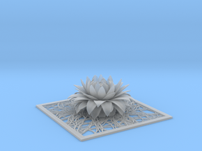 Aster flower decor element STL in Clear Ultra Fine Detail Plastic